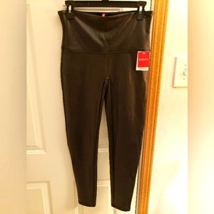 Black Xl Spanx Faux Leather Leggins
